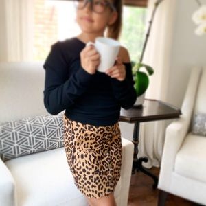 Leopard print skirt